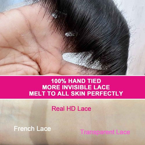 5x5 HD Lace Closure Human Hair Body Wave No Bleached Knots Invisible Pre Plucked Brazilian Virgin Human Hair Frontal Natural Black 18 Inch