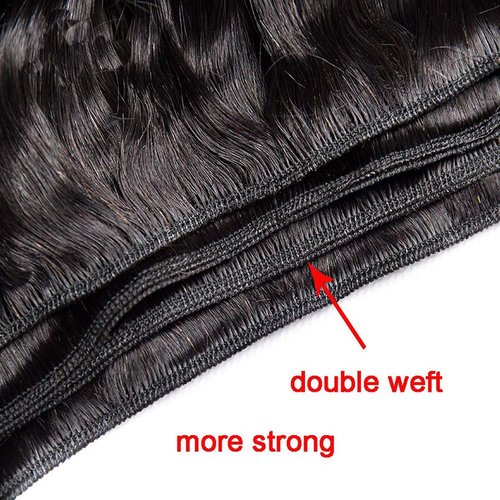 Wahairse Human Hair Bundles 26 28 30 Inch 1B Jerry Curly Natural Color Human Hair Unprocessed Brazilian Virgin 3 Bundles Quick Weave Human Hair Extensions(1B# Jerry Curly,26 28 30)