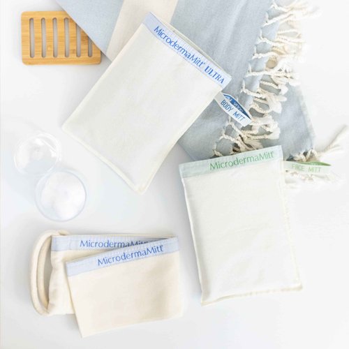 MicrodermaMitt Ultra Head To Toe At Home Spa Treatment 3-Piece Exfoliating Set