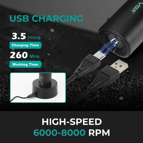 VGR 977 Professional Hair Trimmer Hair Clippers for Men, 8000rpm T-Blade Trimmer Zero Gapped Cordless Barber Clippers, Rechargeable Edgers Clippers with LED Display(Black)