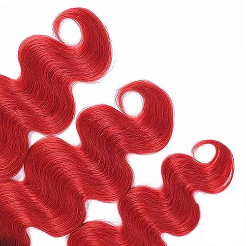 Wine Red Bundles Human Hair Burgundy Body Wave 3 Bundles 18 18 18 Inch Unprocessed Brazilian Virgin Remy Hair Double Weft Weave Human Hair Extensions