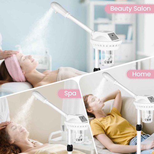 Retain time Facial Steamer Clean Skin Firming Pores and Height-Adjustable with timed Cycles Moisturizing Suitable for a Beauty, Spa, at Home