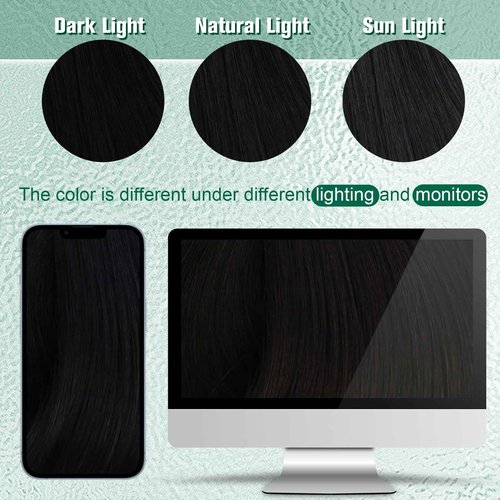 Easyouth Sew in Hair Extensions Human Hair Black Hair Extensions Weft Jet Black Sew in Hair Extension Real Human Hair Natural Looking 22 Inch 100G