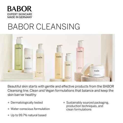 BABOR HY-OL Cleanser & Phyto HY-OL Booster Balancing Set, Double Cleansing, Oil Cleanser and Makeup Remover Oil, Evens Complexion for Combination & Oily Skin