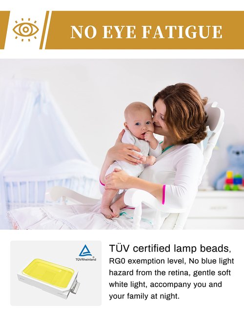 DORESshop Night Light [2 Pack], LED Night Light with Dusk to Dawn Sensor, Night Lights Plug Into Wall, Adjustable Brightness Nightlights for Adults, Bedroom, Bathroom, Kitchen, Daylight White 5000k