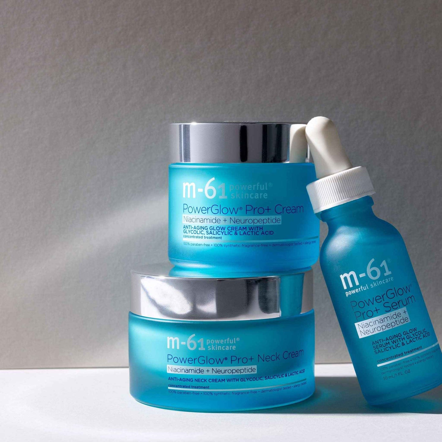 m-61 PowerGlow Pro+ Cream | Moisturizing, Firming Glow Cream With Niacinamide + Neuropeptides And A Powerful Combination Of BHAs/AHAs, 1.4 Fl Oz