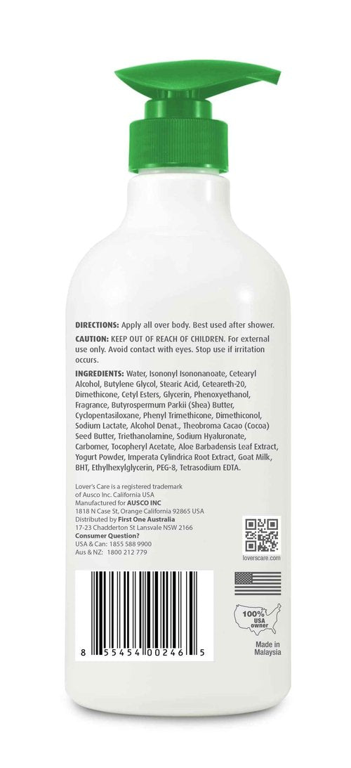 Lovercare Goat Milk Body Lotion for Dry Skin Aloe Vera 27.05oz (800ml) - Combo Body Lotion & Body Wash…
