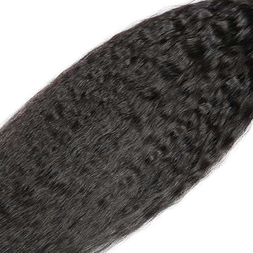 24 26 28 Inch Natural Black Color Kinky Straight Bundles Human Hair Unprocessed Brazilian Virgin Hair Yaki Straight Bundles