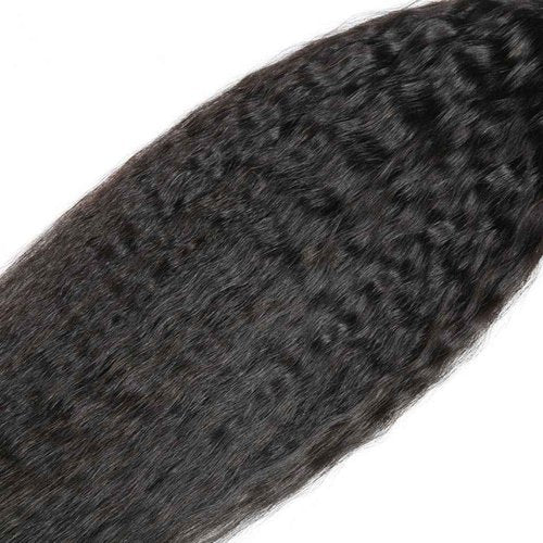 Kinky Straight Bundles Human Hair 16 18 20 Inch Natural Black Color Unprocessed Brazilian Virgin Hair Extensions