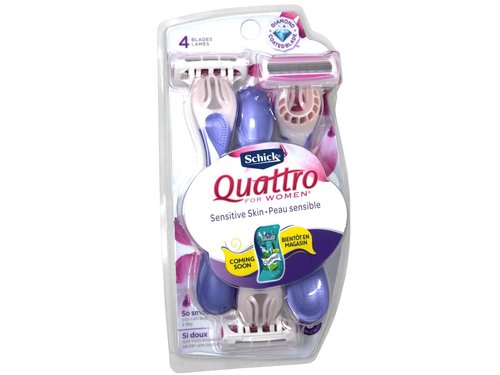 Schick Disposable Razors Quattro High Performance, 3 CT (Pack of 6)