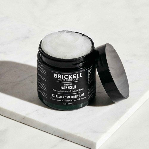Brickell Men's Products Daily Advanced Face Care Routine I, Gel Facial Cleanser Wash, Face Scrub, Facial Moisturizer Lotion, Natural and Organic Men's Skin Care Gift Set, Scented