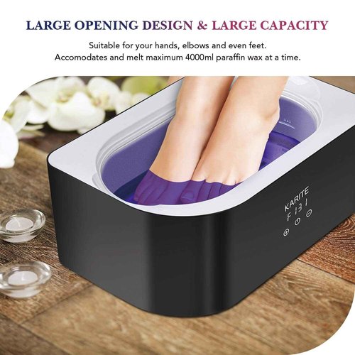 Paraffin Wax Machine for Hand and Feet - Karite Paraffin Wax Bath 4000ml Paraffin Wax Warmer Moisturizing Kit Auto-time and Keep Warm Paraffin Hand Wax Machine