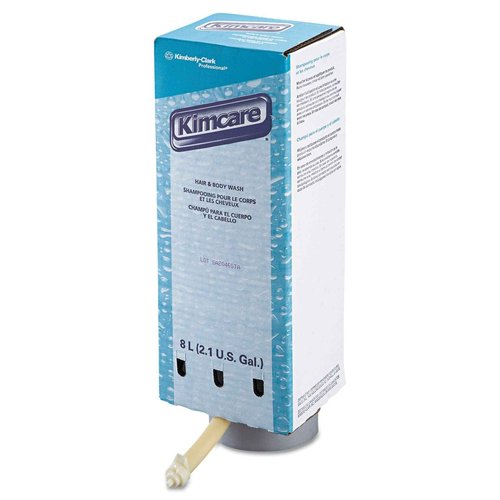 Scott Essential Hair & Body Wash (91726), Protein-Enriched Golden Gel, Clean Rinsing, 8.0 L, 2 Packages / Case