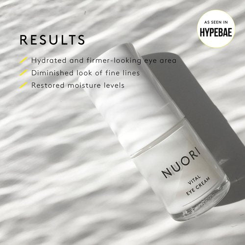 NUORI Vital Eye Cream | Light Weight, Hydrating Eye Cream, For All Skin Types, All Natural, 30 ml / 1 fl oz