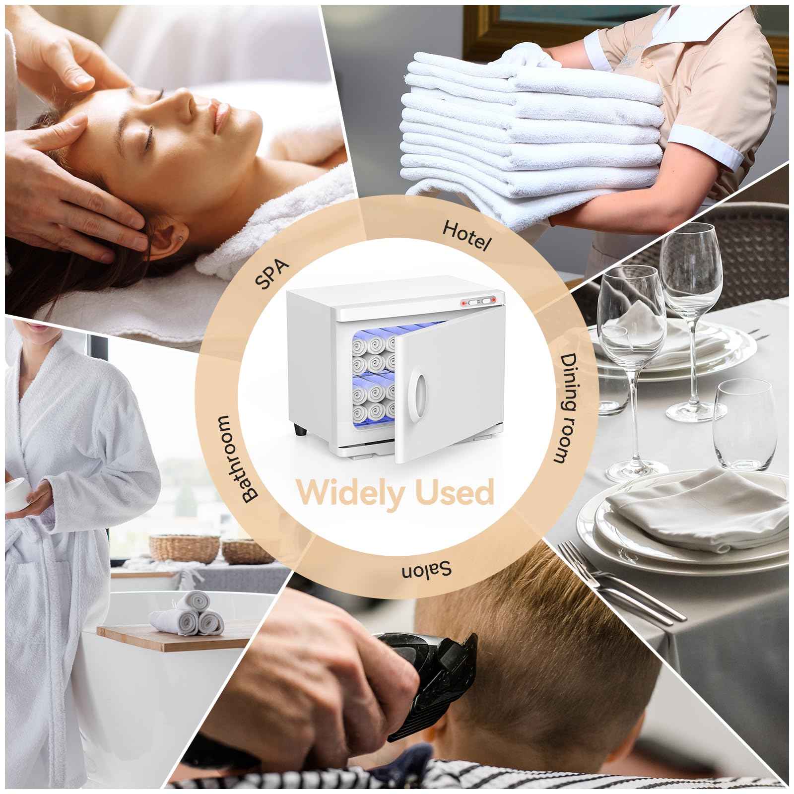 HYTOBP 22L Towel Warmer, Large Hot Towel Warmer for Spa, 2-in-1 Professional Cabinet for Facials Esthetician Beauty Salon and Barber(White)