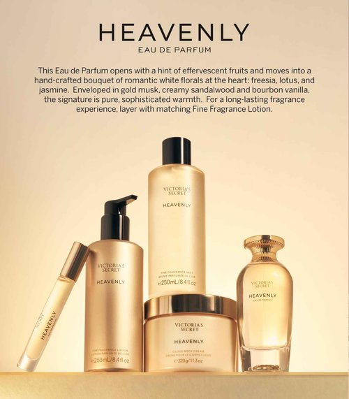 Victoria's Secret Heavenly Eau de Parfum, Notes of Gold Musk, Vanilla Sandalwood & White Jasmine, Perfumes for Women (3.4 oz)