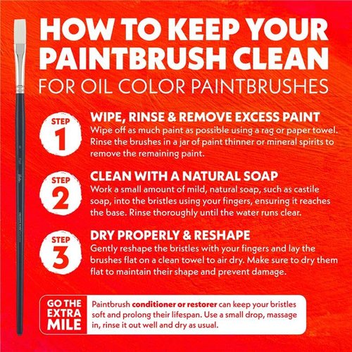 Creative Mark Imperial Professional Chungking Hog Bristle Brush - Assorted Styles Set of 10, Handmade Long Handle Oil Paint Brushes for Artists, Nickel