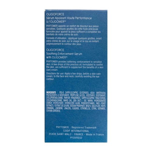 PHYTOMER Oligoforce Soothing Enforcement Face Serum | Soothing Serum for Irritated, Sensitive Skin | Calms Skin & Reduce Redness | Natural Ingredients | Sustainable & Eco-Friendly | 30 ml