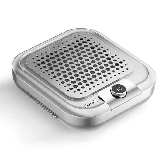 L'UGX Professional Nail Dust Collector for Acrylic Nails with 2 Reusable Filters,10-Gear Powerful Nail Vacuum Drill Duster Collector Extractor for Nail Salon & Home Use,Low Noise