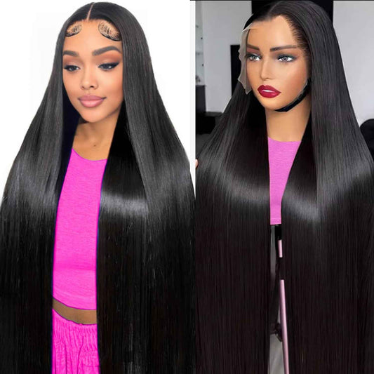 30 Inch 13x6 Lace Front Wigs Human Hair Straight HD Lace Front Wigs Human Hair Pre Plucked Straight Wigs Human Hair 13x6 Straight Lace Frontal Wigs 200 Density Glueless Wigs Human Hair for Women
