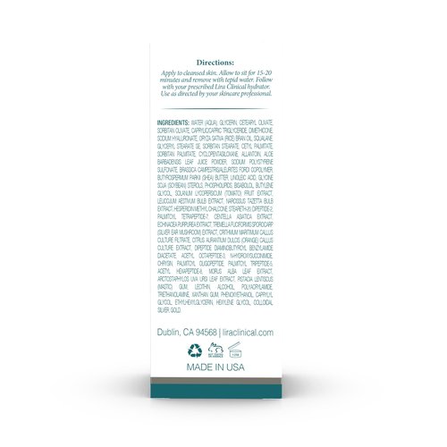 Lira Clinical BIO Hydrating Mineral Masque - Intense Nourishing Mineral Facial Mask with Hyaluronic Acid, Vitamin C & Green Tea - Anti-acne, Anti-Aging For All Skin Types - 2 fl oz