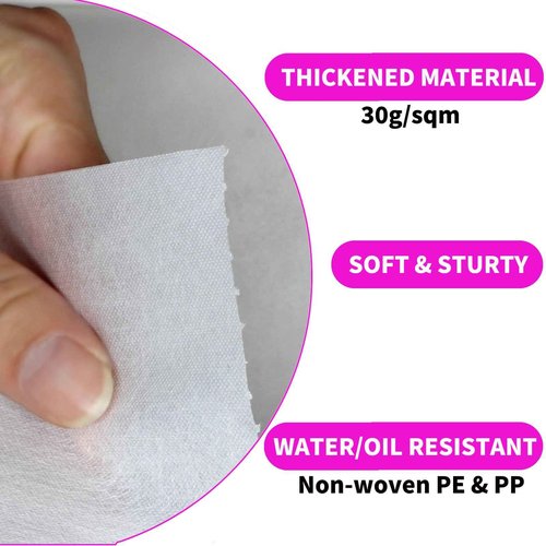 Silrubsups Disposable Massage Table Sheets 2 Roll 30 g/m2 Waterproof Thick Non Woven Bed Sheets ,71 x 31.5 inches, 50 Sheets per Roll with Face Hole for Beauty Salon Hotels (2)