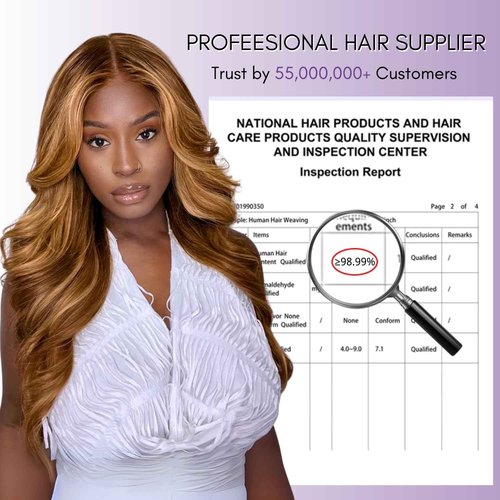 AUROO #P4/27 Honey Blonde Highlighted Body Wave Bundles Human Hair, 12A 100% Virgin Ombre Brown Brazilian Wavy Weaves Thick Track 3 Balayage Colored Human Hair Bundles Sew In Soft Remy 12 14 16 Inch