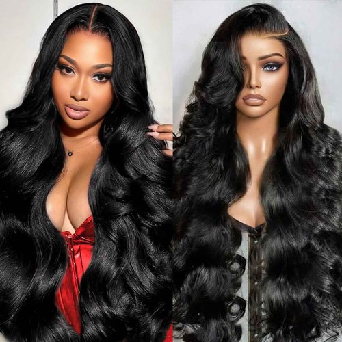 Aimqueen 13x6 Lace Front Wigs Human Hair 200 Density Body Wave Lace Front Wigs Human Hair Pre Plucked 12A Glueless Wigs for Women HD Lace Frontal Wigs Natural Color 26 Inch