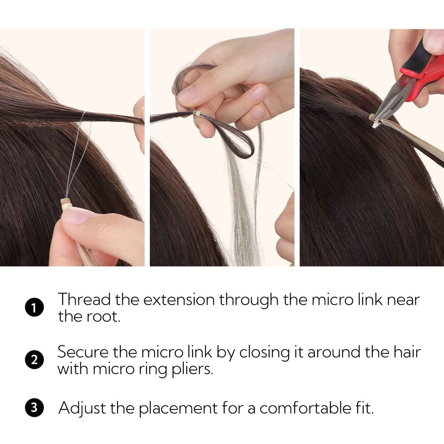 HOTBANANA Micro Ring Hair Extensions Human Hair, 24 inch 50g 50s Light Blonde Highlighted Golden Blonde Micro Beads Real Human Hair Extensions Straight Micro Link Micro Loop Hair Extensions