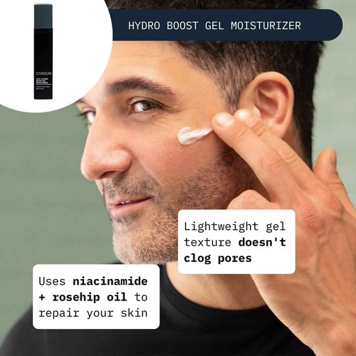 Cardon Cactus-Based Men's Skincare Set | Premium Korean Skincare for Sensitive Skin and Oily Skin | Water-based Face Moisturizer with SPF 30, Gentle Face Wash, Repairing Night Cream with Vitamin E