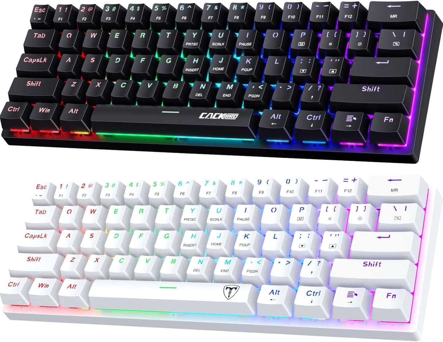 60 Percent Keyboard Black & White, Lighting up Your Desktop