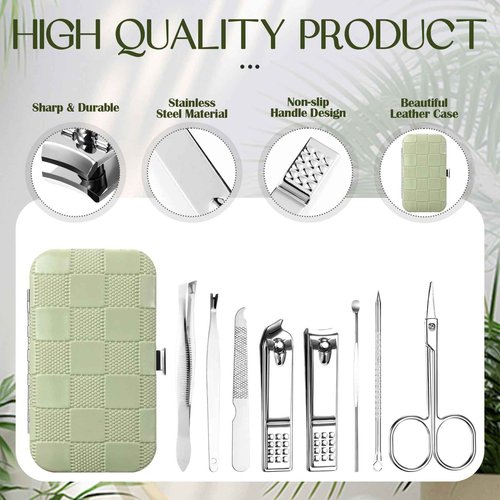 Lanties 24 Sets Manicure Pedicure Bulk Gifts Professional Nail Care Gifts, Travel Nail Clippers Kit 8 in 1 Stainless Steel Pedicure Set with Case Portable Grooming Kits for Women Men(Fresh)