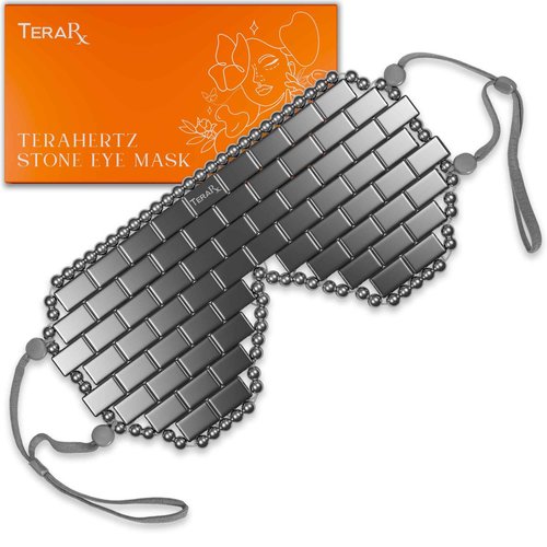 TeraRX® Terahertz Eye Mask – 100% Authentic Terahertz Stone Eye Mask for Cooling & Heating Therapy – Easy To Wear Design with Secure Comfort Straps – Relieves Puffiness, Eyes Fatigue & Fascial Tension