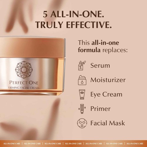 PERFECT ONE Firming Face Cream – Anti-Aging Collagen Moisturizer with Hyaluronic Acid, Niacinamide, and Squalane for firmer, brighter hydrated skin – All-in-One Skin Tightening Facial & Eye Cream, 50g