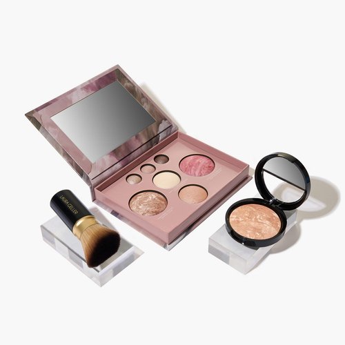 LAURA GELLER NEW YORK Baked Starter Kit: Baked Balance-n-Brighten Powder Foundation, Light and Best of the Best Palette and Retractable Kabuki Brush