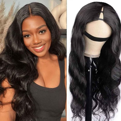 Atikual Body Wave V Part Wig Human Hair Wigs For Black Women Upart Part Wig Glueless Clip In Half Wig Upgrade U Part Wig Beginner Friendly No Sew In No Glue Density 26inch