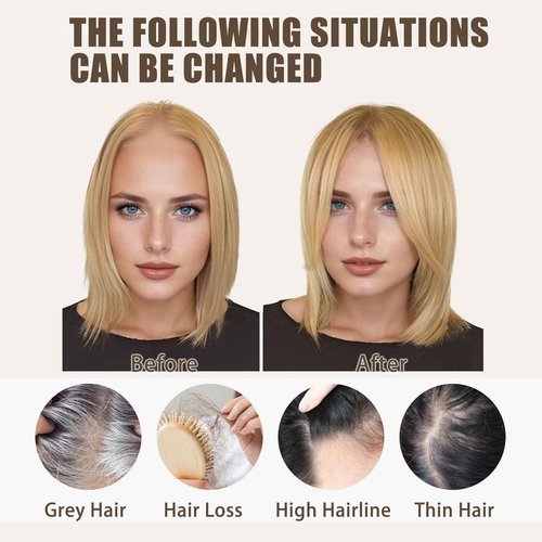viviaBella Hair Toppers no Bangs, Natural-Looking Clip in Real Human Hair Toupee for Women with Thinning Hair Hand-tied Mono Swiss Lace Base Big Coverage 12 Inch Hairpieces (613-10-14H, 4.7"X4.3")