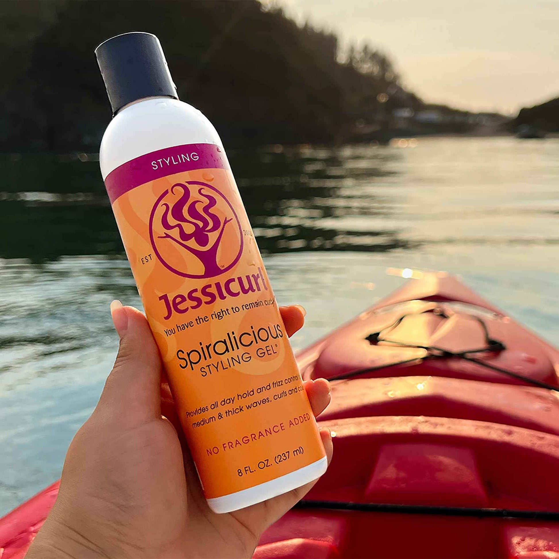 Jessicurl Spiralicious Gel, Citrus Lavender, 32 Fl oz. Curl Defining Hair Product for Frizz Control, All Hair Types