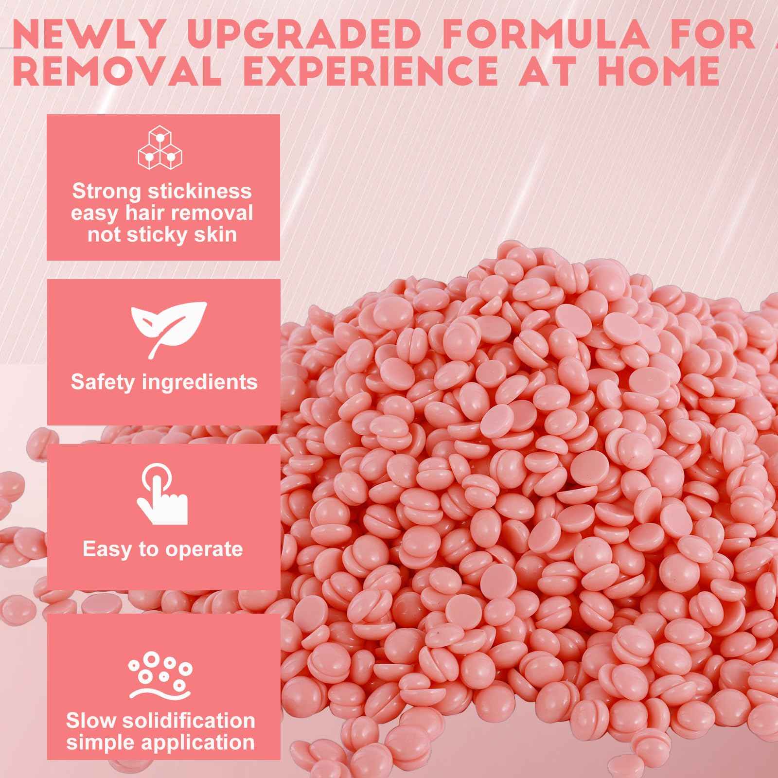 5 lb Hard Wax Beads Bulk for Hair Removal and Brazilian Full-Body Waxing, Gentle on Sensitive Skin, Bikini Face Leg Underarm Back Chest, Fine and Coarse hair, Commercial Salon and Home Use, Lavender