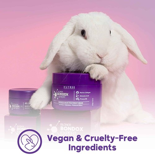 BLONDE BONDOX HAIR TREATMENT 33.8 oz Purple Hair Mask for Blondes | Almond Oil Hair Repair Moisturizer Thermal Mask | Results for up to 1-3 months | Formaldehyde-Free & Cruelty-Free