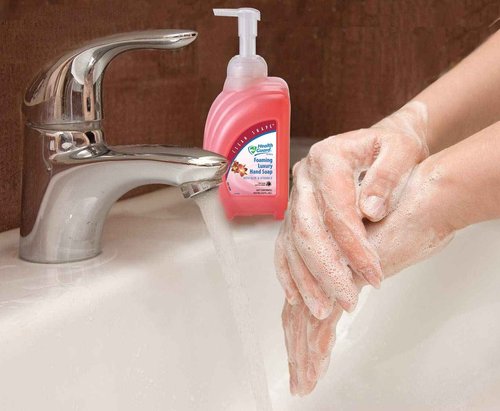 Kutol Health Guard 69014 Foaming Luxury Hand Soap, 950 mL Clean Shape Pump Bottle, Pink with Tropical Fragrance (Pack of 4)