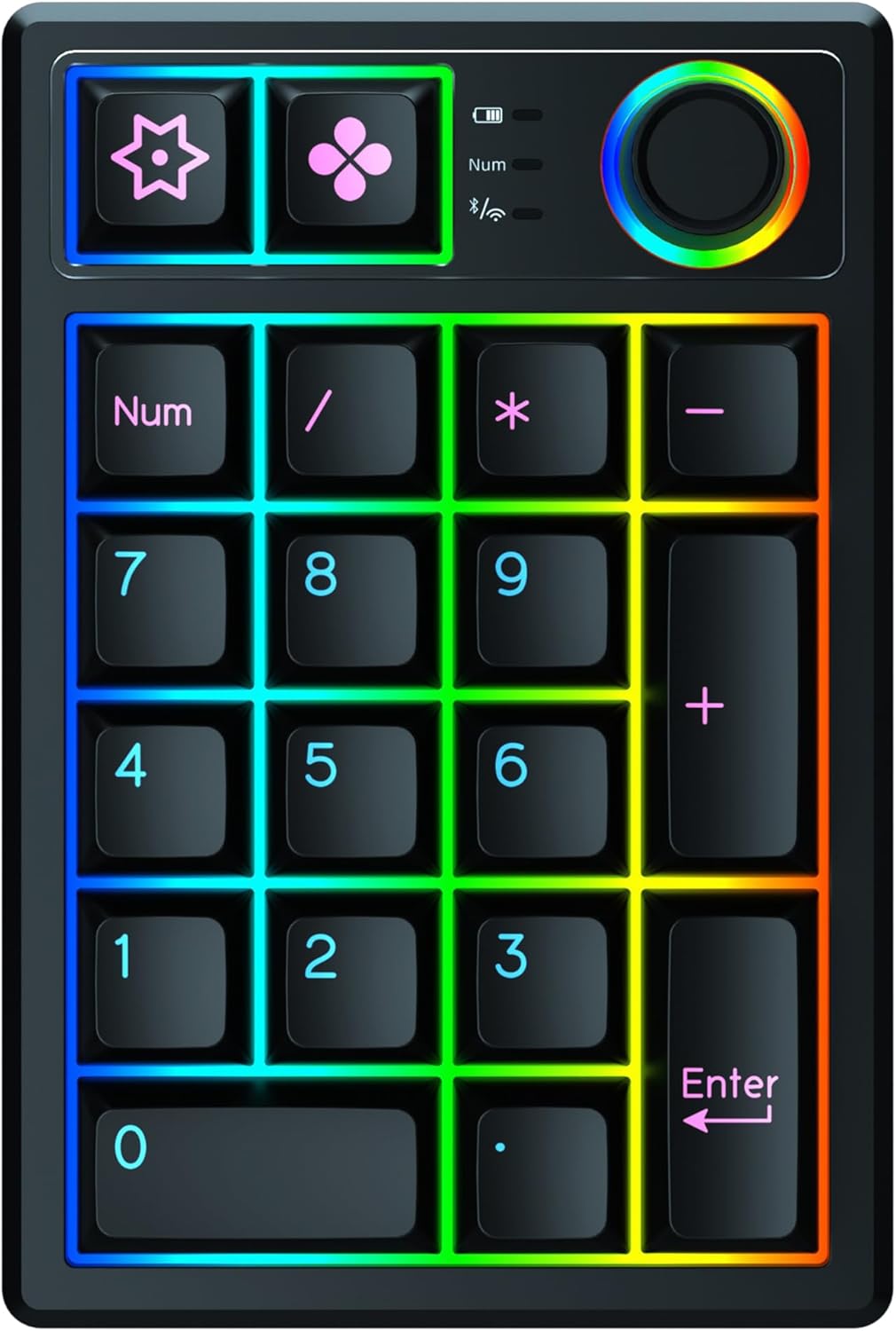 75% Wireless Gaming Keyboard RGB Triple Mode Hot Swappable Mechanical Keyboards PBT Keys Gasket Creamy Custom Keybad Quiet White Switch for Win/MAC