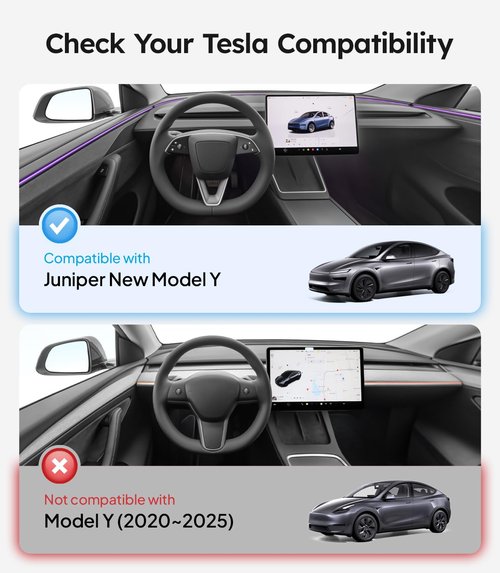Wigoo 2025 Tesla New Model Y Juniper Accessories Sunshade Roof [Never Sag, Nano Ice-Crystal Coatings] 3-Gen Heat Insulation Glass Roof Sun Shade, Accessories for Tesla Juniper Model Y, Interior Black