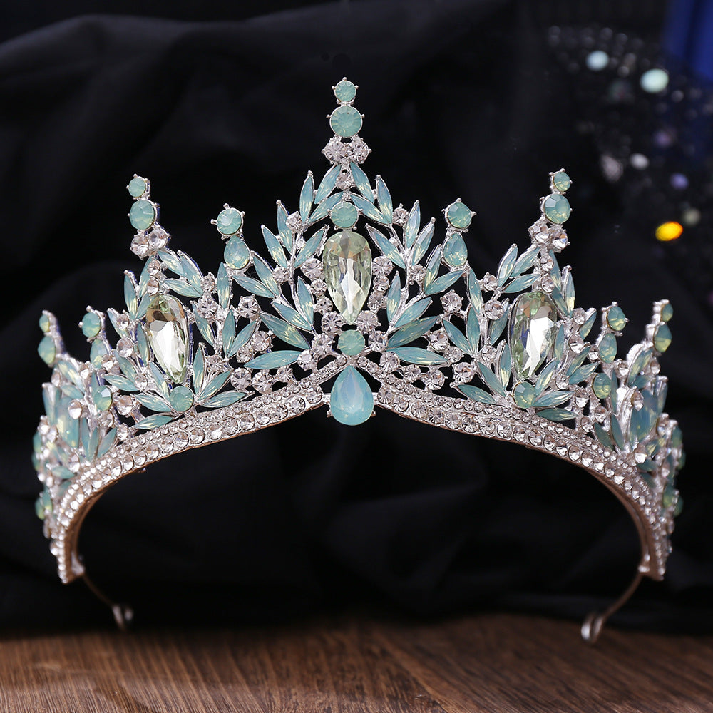 Bridal Crystal Leaf Crown Headdress