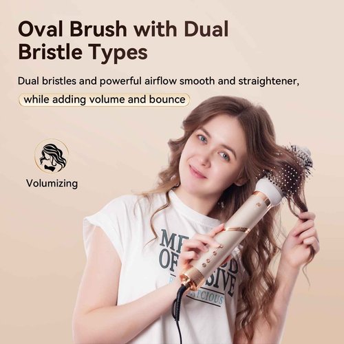 Hupifaz 5 in 1 Hot Air Styler and Blow Dryer Brush, Auto Wrap Airstyler with Diffuser, High Speed 110000 RPM Flex Hair Dryer, Fast Drying Multi Style for Straight, Volumize, Wavy and Curly