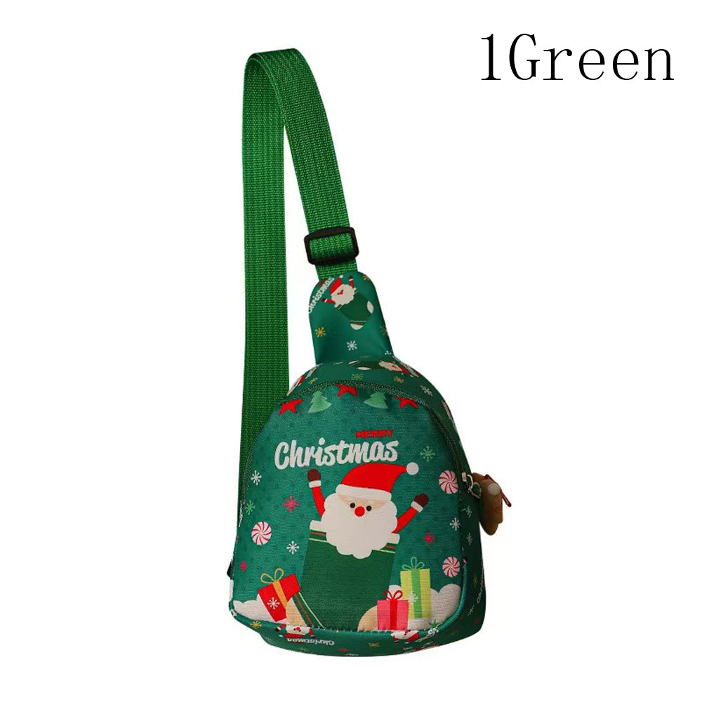 Christmas Sling Backpack Purse - Festive Gift Bag for Holidays