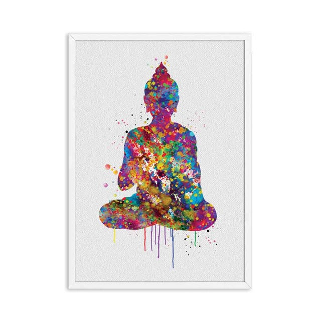 Meditation Canvas Wall Art - Abstract Buddha Home Decor, Frameless