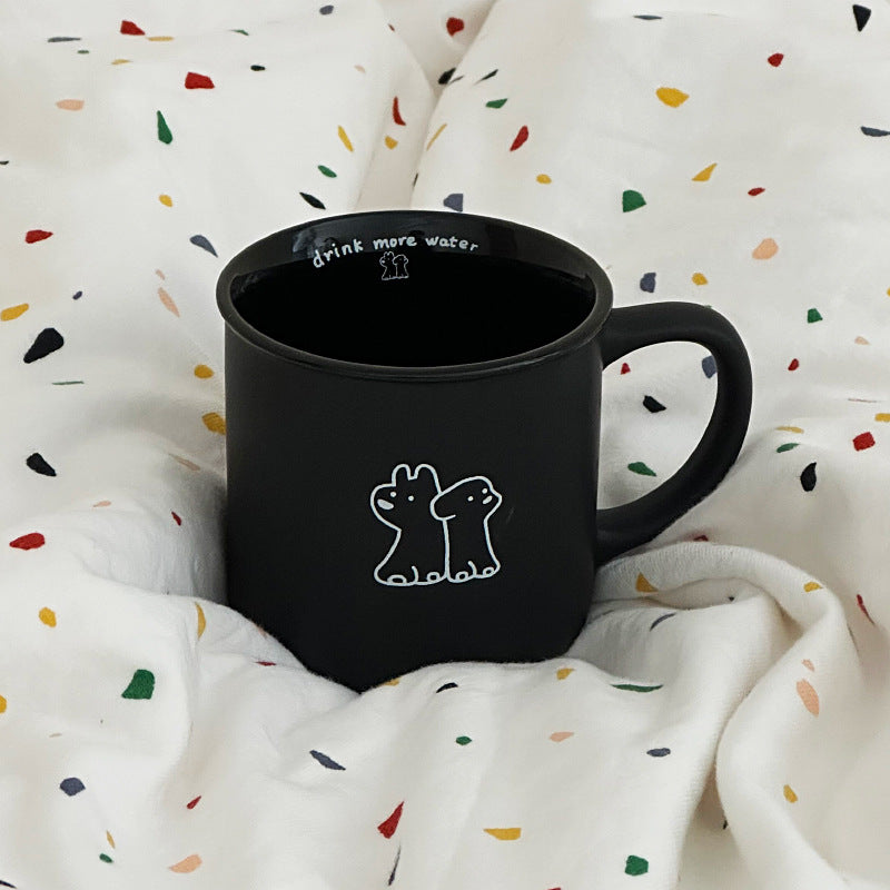 Cute Puppy Mug Set - Small Ceramic Water Cups for Coffee or Tea