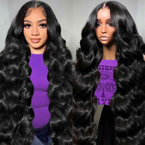 Zazumi 32 Inch 13x6 Body Wave Lace Front Wigs Human Hair 200 Density HD Transparent Lace Frontal Human Hair Wig for Black Women Glueless Wigs Human Hair Pre Plucked