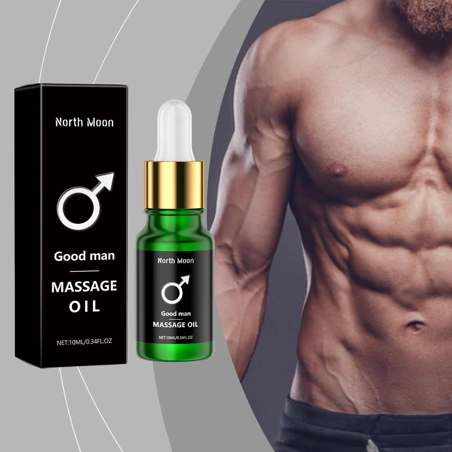 Men's Massage Oil 1010ml Box - Vitality, Muscle Relief & Relaxation